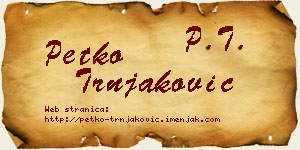 Petko Trnjaković vizit kartica